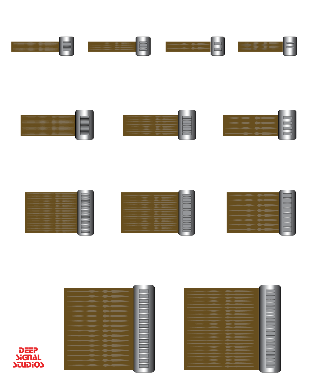 many tape widths and head configurations