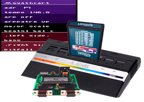 Atari 2600 with Synthcart and HighlyLiquid MIDI interface