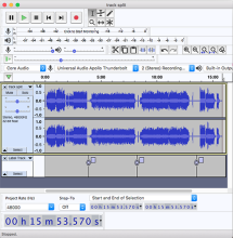 Audacity editing to split tracks into files